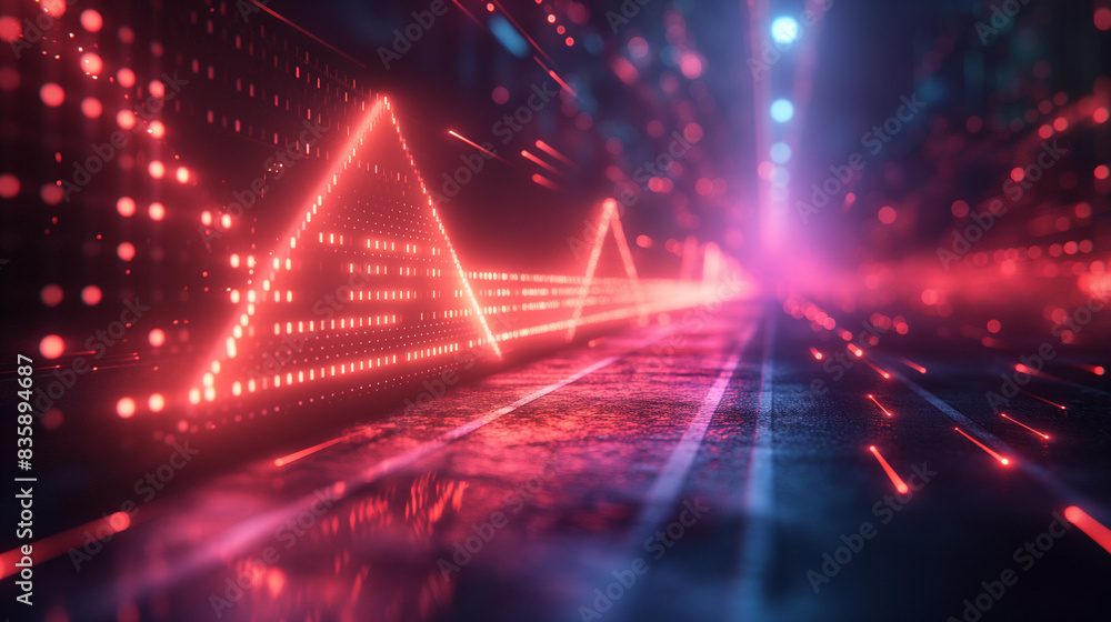 Poster modern abstract high-speed arrows light effect movement. technology futuristic dynamic motion for ba