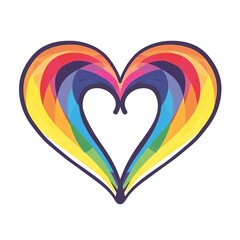 Double Venus sign, lesbian pride symbol with rainbow hues