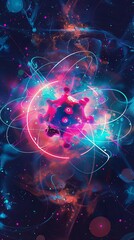 Atom graphic background