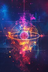 Atom graphic background