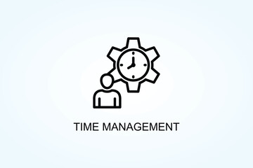 Time Management Vector  Or Logo Sign Symbol Illustration