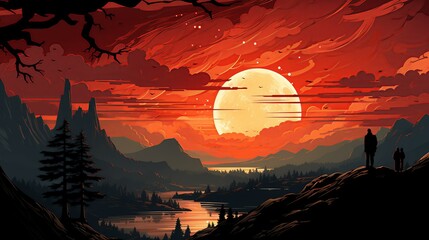 Aboard a military outpost, soldiers stand watch as enemy spacecraft approach, their weapons at the ready to defend against the looming threat of invasion. Painting Illustration style, Minimal and