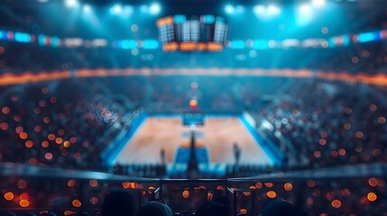 Luxury VIP Experience: Defocused View of a Basketball Arena Event