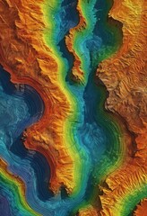 Abstract Landscape in Vivid Colors