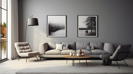 modern living room with sofa