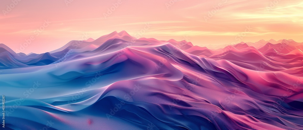 Canvas Prints a beautiful mountain range with a blue ocean in the background