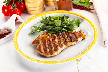 Delicous grilled pork meat steak