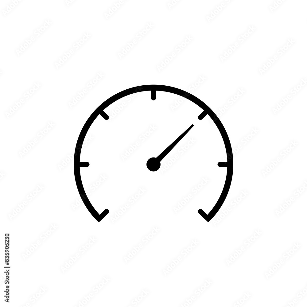 Poster speed gauge icon isolated on transparent background
