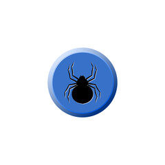 Spider icon isolated on transparent background