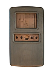 Fototapeta premium The old echosounder device on white, isolated