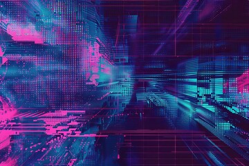Glitch art graphic background