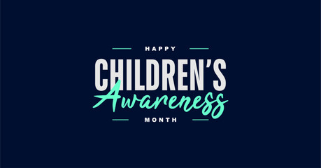 Childrens Awareness Month Holiday Concept Vector