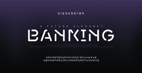 Minimal modern alphabet letters Font. Minimal modern urban fonts for logo, brand etc. Typography vector illustration
