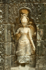Hindu bas-reliefs at Angkor Wat temple