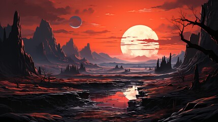 Within the vast expanse of interstellar space, explorers encounter a derelict alien spacecraft drifting aimlessly, its origins and purpose lost to the ages. Painting Illustration style, Minimal and