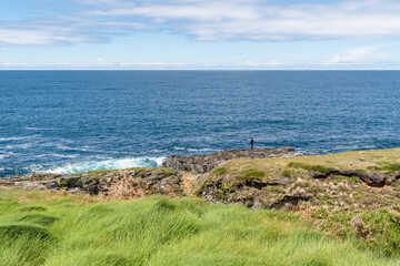 Contemplating the sea on the Asturian Coast