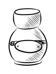 BLACK AND WHITE VECTOR CONTOUR DRAWING OF SPICE JARS
