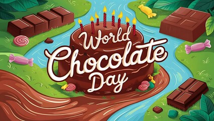 World Chocolate Day (Illustration-typography)