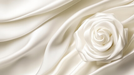 Luxuriate in the elegant texture of satin fabric adorned with heart patterns, creating a high definition, romantic soft background.