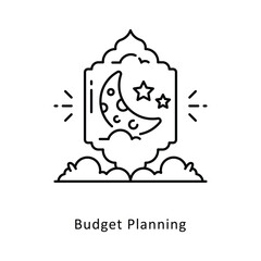 Budget Planning vector filled outline icon style illustration. Symbol on White background EPS 10 File