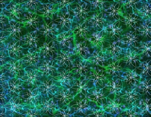 Abstract green background with geometric pattern ornament. Beautiful modern backdrop illustration