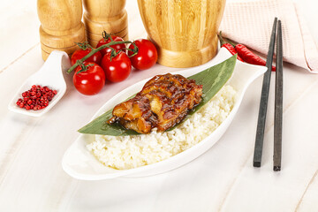 Grilled eel with steamed rice