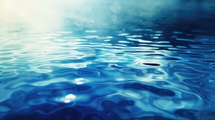 Beautiful blurred natural blue background with water