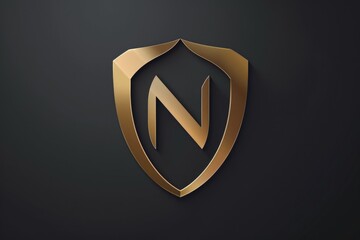 A golden shield featuring the letter N in bold font, often used for awards and recognition