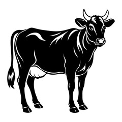 cow black silhouette