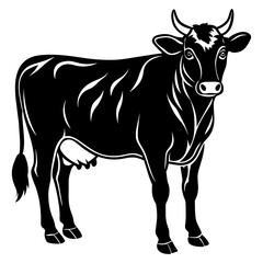 cow black silhouette