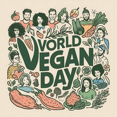 World Vegan Day (Illustration-typography)