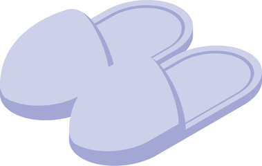Obraz premium Illustration of cozy and comfortable purple slippers for indoor relaxation and leisure, featuring a soft and warm design perfect for home use