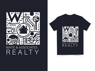 creative typography with Shapes in T-shirt design
