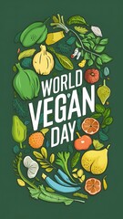 World Vegan Day (Illustration-typography)