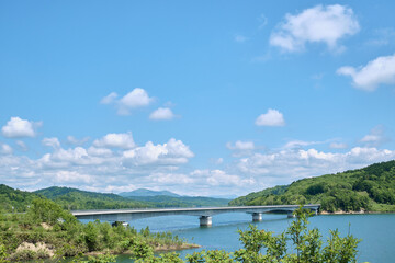 当別ふくろう湖にある望郷橋 / Bokyo bridge at Owl Lake in Tobetsu Town