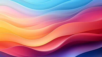 Obraz premium Vibrant gradients blending seamlessly into each other, creating a mesmerizing display of color and light. Painting Illustration style, Minimal and Simple,