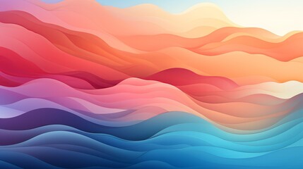Vibrant gradients blending seamlessly into each other, creating a mesmerizing display of color and light. Painting Illustration style, Minimal and Simple,