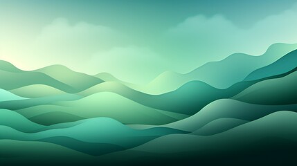Fototapeta premium Soft gradient background in shades of green, evoking a sense of nature and tranquility. Painting Illustration style, Minimal and Simple,