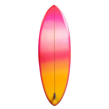 recommend clip art: Surfboard with Pink to Yellow Ombre Effect Isolated on Transparent Background
