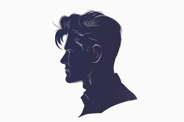 A person's profile features a distinctive haircut, ideal for use in illustrations or graphic design