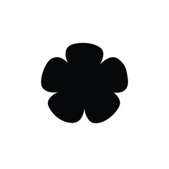 four leaf clover illustration, silhouette, eps vector