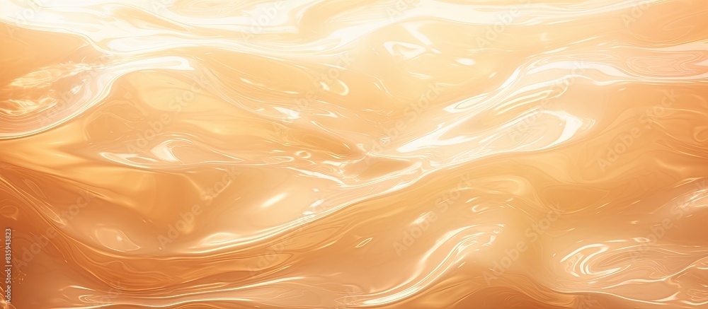 Poster abstract summer banner background transparent beige clear water surface texture with ripples and spl