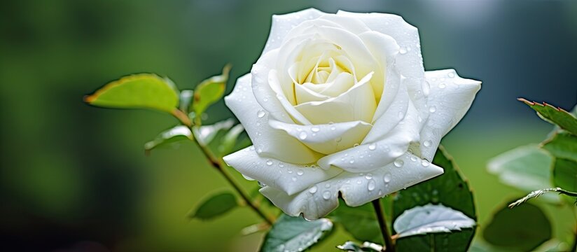 Close up Beautiful White Rose White Golap Golap Ful. Creative banner. Copyspace image