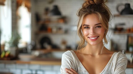 successful businesswoman positive lady smiling at camera standing crossing hands on white studio background.illustration