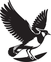 Lapwing Silhouette Vector