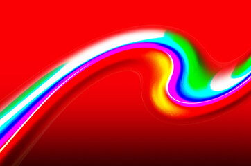 Modern colorful flow poster. rainbow Wave Liquid shape in blue color background. Art design for your design image
