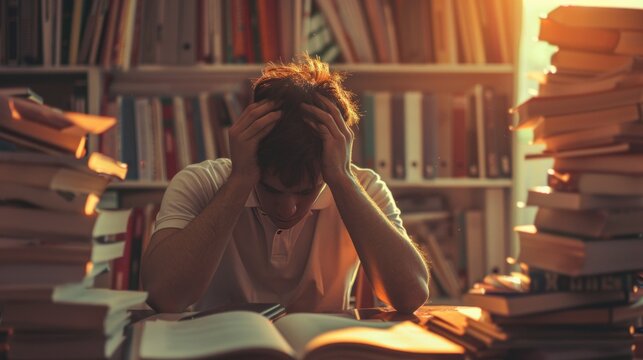Acute stress disorder and emotional breakdown due to overwhelming study or work pressure. Intense burden of academic or professional demands.
