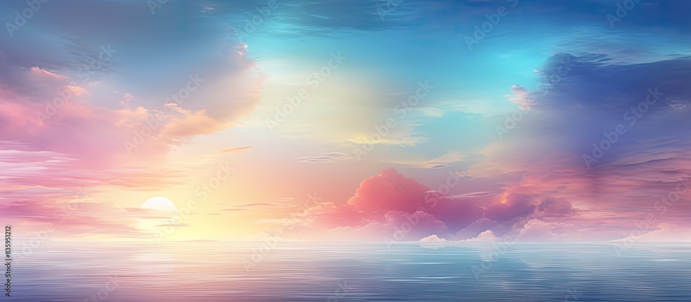 Aufkleber defocused and abstract background from beautiful sunset and sunrise. creative banner. copyspace imag
