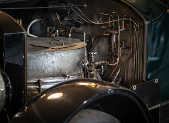 Motor of the old-timer car .