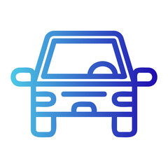 Obraz premium Sedan car icon with gradient outline style